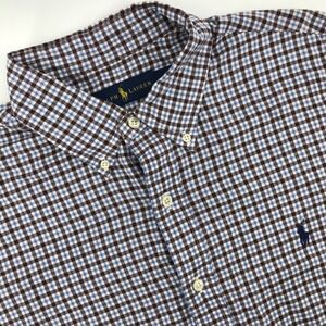 Ralph Lauren Shirt Mens Large Check Long Sleeve Button‎ Up Casual